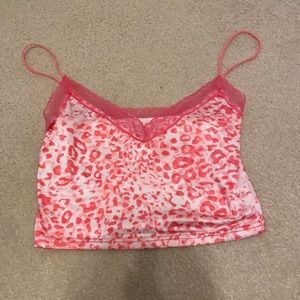 Leopard crop tank top